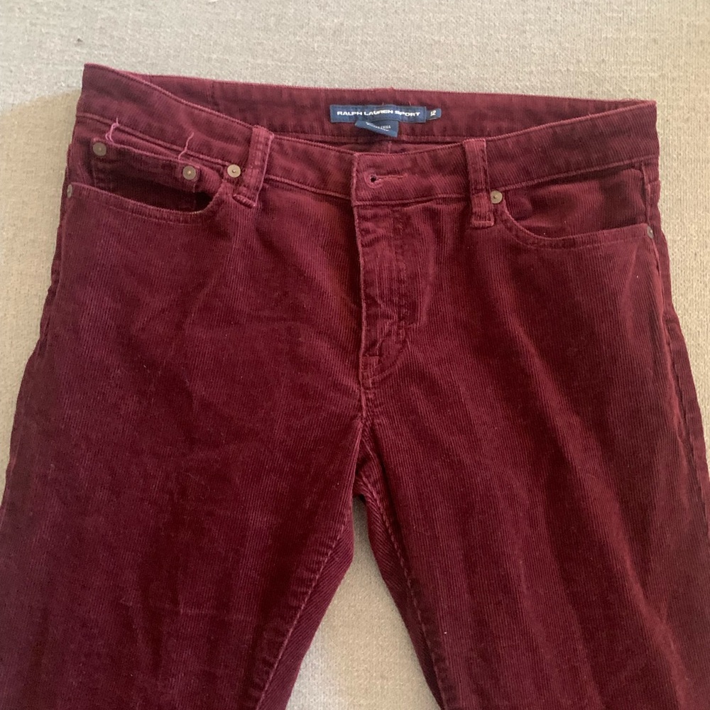 Ralph Lauren Sport Burgundy Corduroy Pants